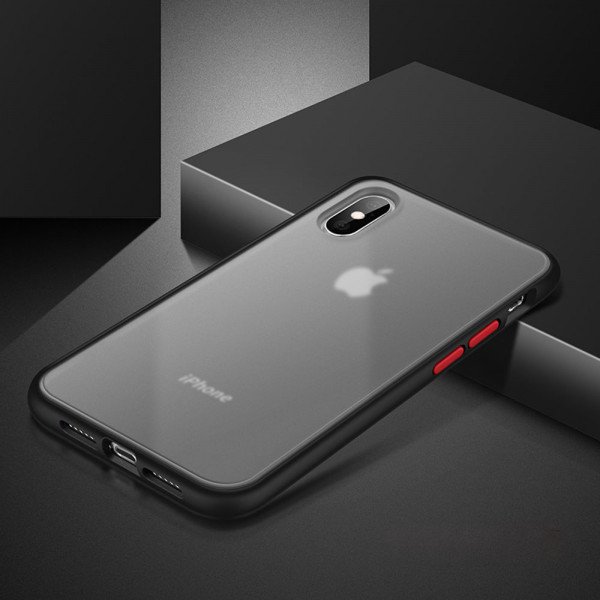 Wholesale iPhone XR Slim Matte Hybrid Bumper Case (Black Black)